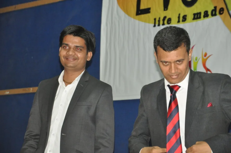 Mr. Kuldeep Dubey and Mr. Shrikant Jogdand interacting with Students