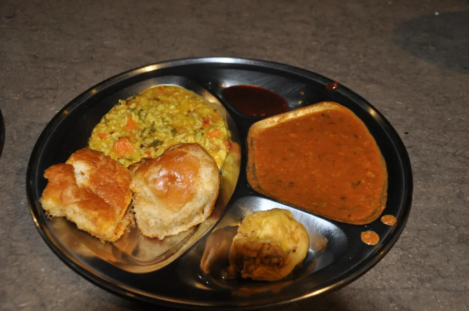 Pavbhaji Dinner at Our Camp