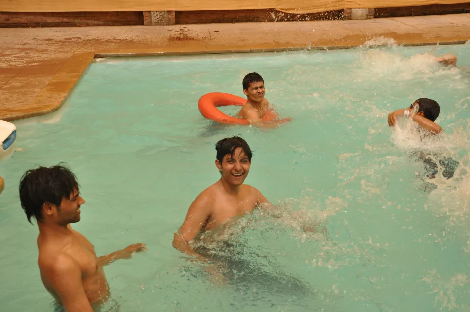 Swimming at EVOLVE Camp at Govardhan Ecovillage