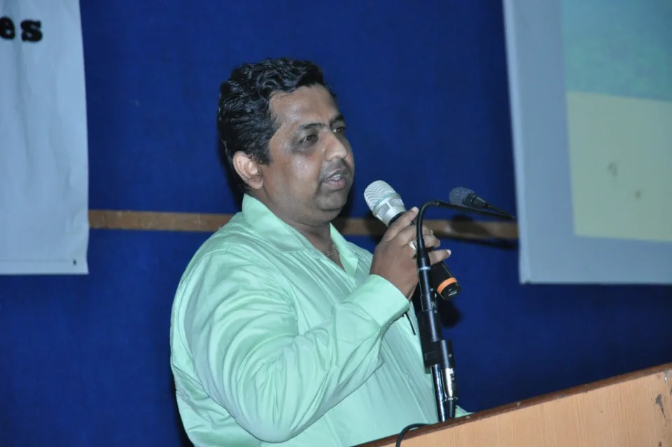 Dr. Yuvraj Girbane addressing Students
